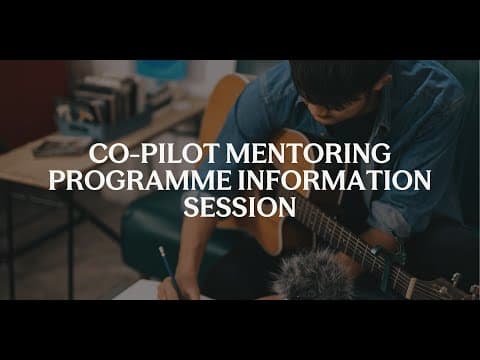 Co-Pilot musicians mentoring network information session