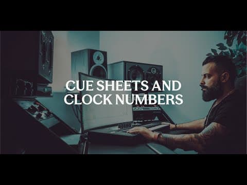 Cue sheets and clock numbers