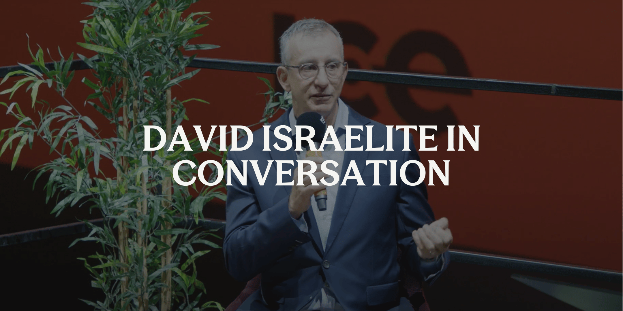 Cover image - David Israelite in conversation