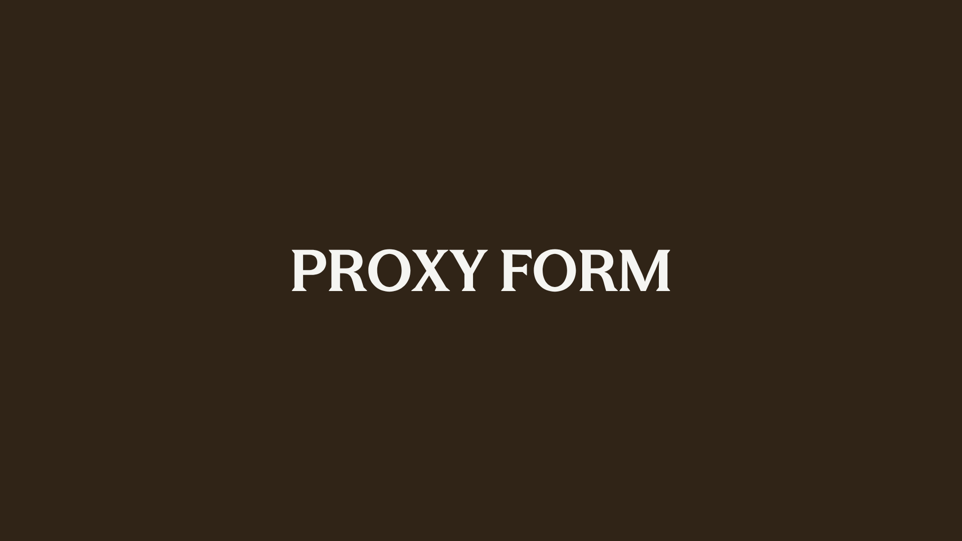 Proxy Form